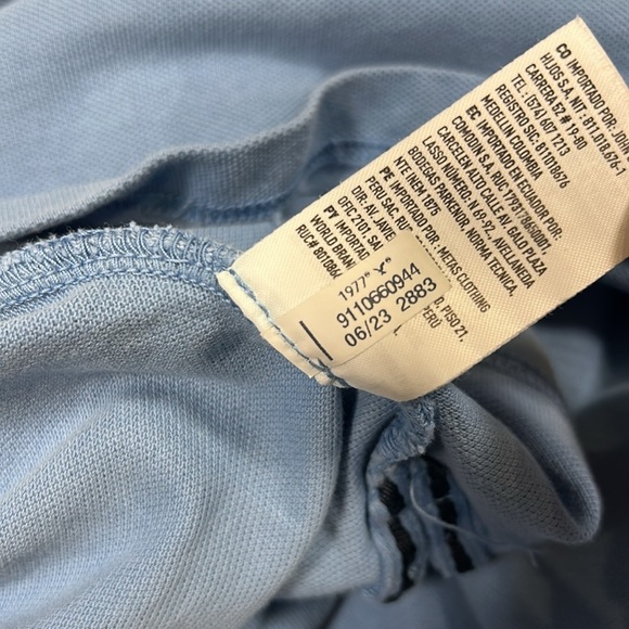American Eagle Men's Super Soft Standard Fit Light Blue Pique SS Polo Shirt XXL - Picture 6 of 7